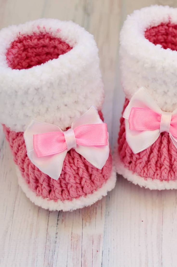 Crochet Baby Booties; Top Cute 30+ Crochet Baby Booties Patterns For ...