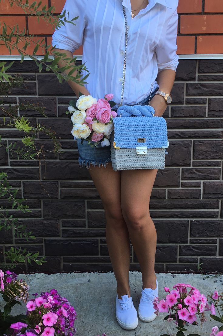 Crochet bag; 33 Free New Idea For Mesh Bag With Descriptions And